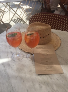 Sangria and the best adventure hat (everybody should have one)! 
